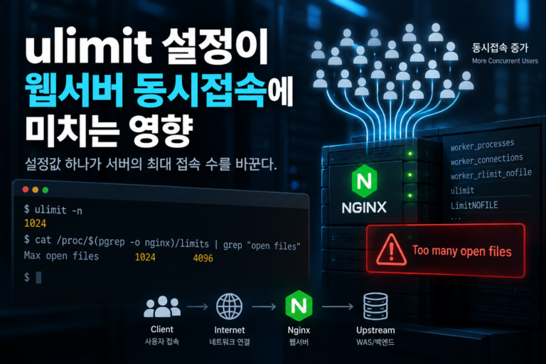 ulimit 설정이 웹서버 동시접속에 미치는 영향 2 웹서버 동시접속