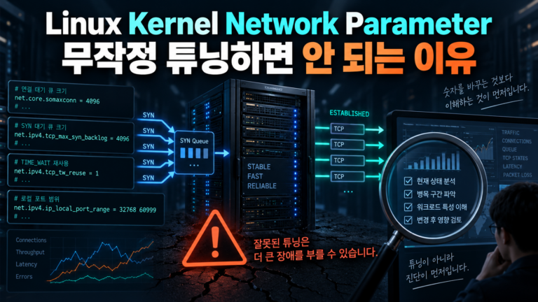 linux 튜닝 주의