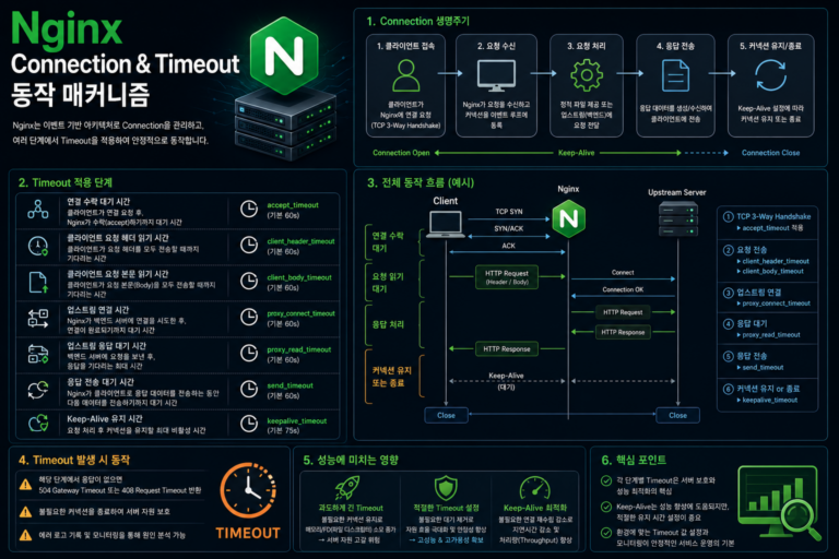 Nginx Reverse Proxy에서 Connection과 Timeout은 어떻게 동작할까? 5 Nginx Reverse Proxy에서 Connection과 Timeout은 어떻게 동작할까?