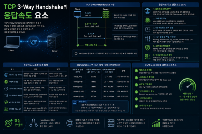 TCP 3-Way Handshake가 웹서비스 응답속도에 미치는 영향 3 TCP 3-Way Handshake가 웹서비스 응답속도에 미치는 영향