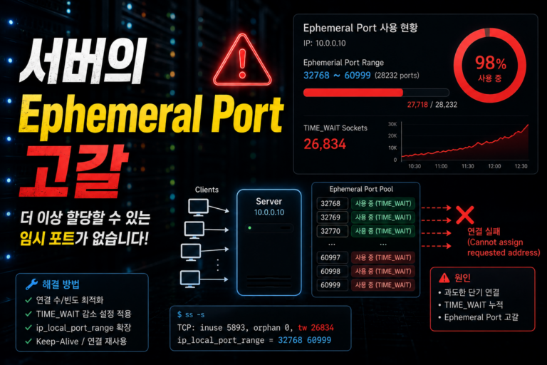 서버의 Ephemeral Port 고갈은 왜 발생하는가?