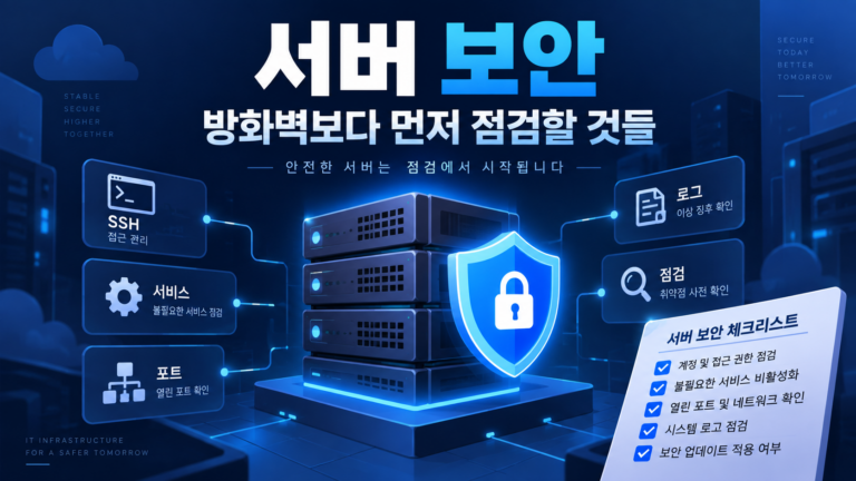 서버보안 점검사항