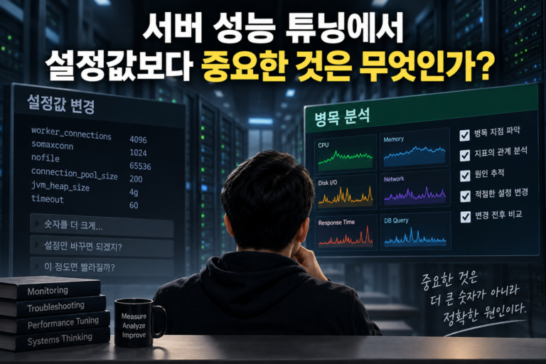 서버 성능 튜닝에서 설정값보다 중요한 것은 무엇인가? 4 서버튜닝 설정