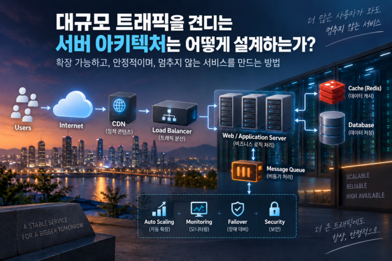 대규모 트래픽을 견디는 서버 아키텍처는 어떻게 설계하는가? 2 트래픽을 견디는 아키텍쳐