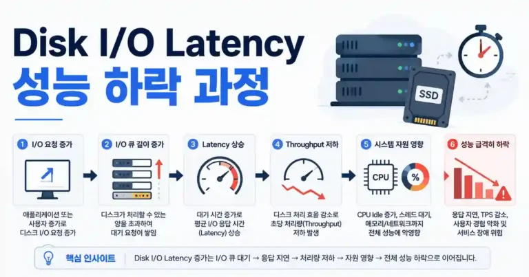 Disk I/O Latency가 웹서비스 성능을 떨어뜨리는 과정