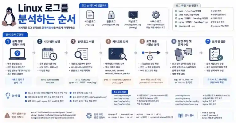 서버 장애가 발생했을 때 Linux 로그를 분석하는 순서 6 서버 장애가 발생했을 때 Linux 로그를 분석하는 순서