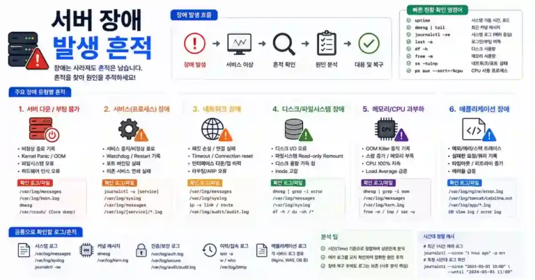 서버가 갑자기 다운됐을 때 장애 발생 직전 흔적 찾기 2 서버가 갑자기 다운됐을 때 장애 발생 직전 흔적 찾기