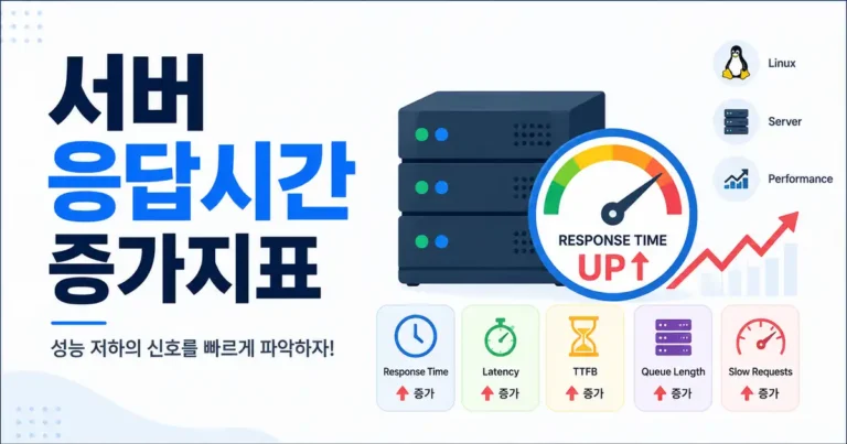 서버 응답시간이 갑자기 증가했을 때 가장 먼저 확인해야 할 지표